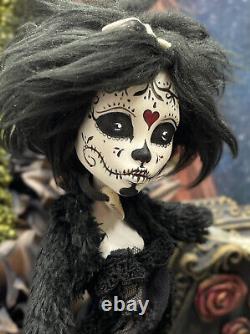Monster High OOAK Repaint Doll Spectra Vondergeist, Sugar Skull, Day of the Dead