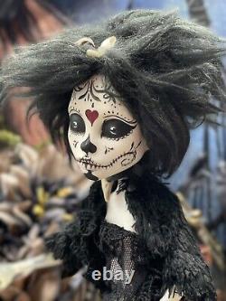 Monster High OOAK Repaint Doll Spectra Vondergeist, Sugar Skull, Day of the Dead