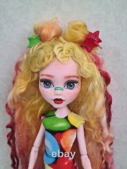 Monster high doll ooak \ repaint colorful candy Draculaura