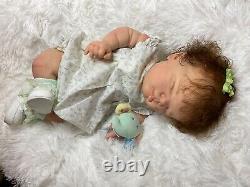 NEW 20 7.4lb Nino baby girl with dwarfism V. Care COA Reborn artist Peg Spencer