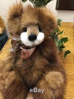NEW Susan Arnot Handmade Artist Bear, Recycled Mink Fur