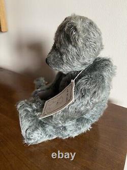 NICE OOAK Artist Teddy Bear JILL KENNY Gray Weighted mohair 14 jointed signed