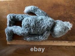 NICE OOAK Artist Teddy Bear JILL KENNY Gray Weighted mohair 14 jointed signed