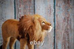 Needle Felted Lion Big Cat African Safari Animal Wool Art Sculpture