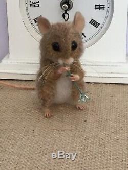 Needle Felted Mouse CUSTOM ORDER animal Handmade Mice Teddy Ooak By Suzanne