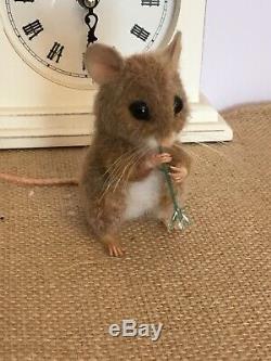 Needle Felted Mouse CUSTOM ORDER animal Handmade Mice Teddy Ooak By Suzanne