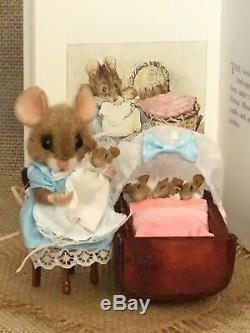 Needle Felted Mouse Hunca Munca. Handmade Mice Ooak By Suzanne