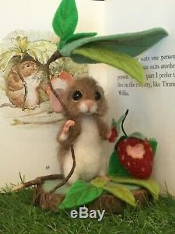 Needle Felted Mouse Timmy Willie Beatrix P. Handmade Mice Ooak By Suzanne