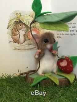 Needle Felted Mouse Timmy Willie Beatrix P. Handmade Mice Ooak By Suzanne