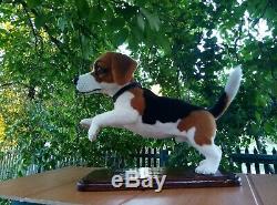 Needle-felted-wool-handmade-OOAK- Beagle Dog