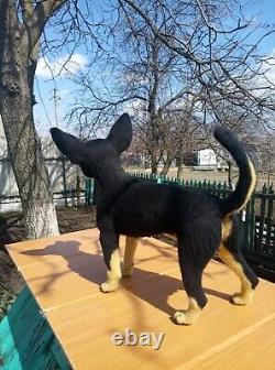 Needle-felted-wool-handmade-OOAK-Toy Terrier