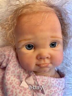 New 21 baby girl pouty faced by reborn artist Peg Spencer SEE ALL MY BABIES