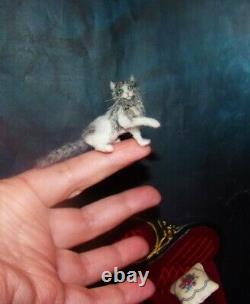 OOAK 112 CAT realistic miniature handmade handsculpted dollhouse IGMA by artist
