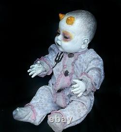 OOAK Art Doll Lifelike Repainted Gothic/Horror Reborn Lil' She-Devil Sheila