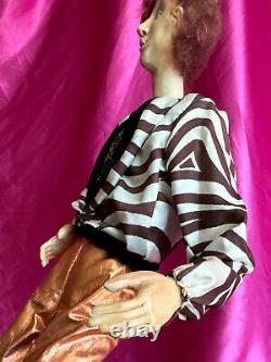 OOAK Artist Clay Doll Georgia Landau Hand Sculpted Punk Rock New Wave 1980s Teen