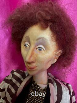 OOAK Artist Clay Doll Georgia Landau Hand Sculpted Punk Rock New Wave 1980s Teen