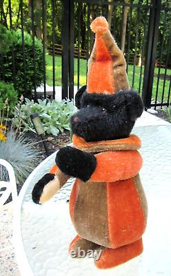 OOAK Artist GARY NETT Teddy Bear Halloween Fall jester MOHAIR jointed roly poly