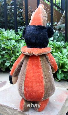 OOAK Artist GARY NETT Teddy Bear Halloween Fall jester MOHAIR jointed roly poly