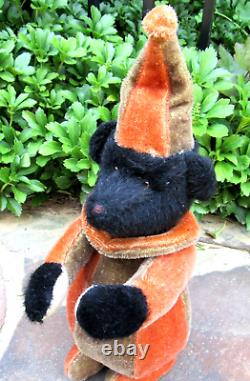 OOAK Artist GARY NETT Teddy Bear Halloween Fall jester MOHAIR jointed roly poly