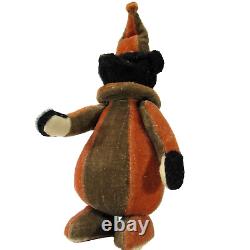 OOAK Artist GARY NETT Teddy Bear Halloween Fall jester MOHAIR jointed roly poly