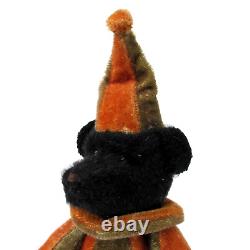 OOAK Artist GARY NETT Teddy Bear Halloween Fall jester MOHAIR jointed roly poly