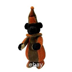 OOAK Artist GARY NETT Teddy Bear Halloween Fall jester MOHAIR jointed roly poly