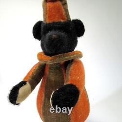 OOAK Artist GARY NETT Teddy Bear Halloween Fall jester MOHAIR jointed roly poly