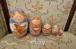 OOAK Artist Handmade matryoshka russian dolls RARE