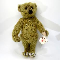 OOAK Artist Teddy Bear SHARON BARRON Charles vintage 16 mohair Aviator jacket