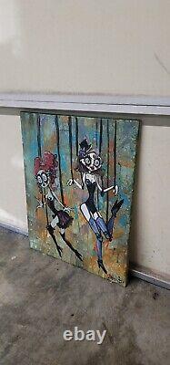 OOAK, Ballerinas, Puppets, Art, Abstract, Colorful, Handpainted, Pretty