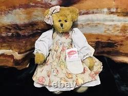 OOAK Bears By Pat Lets Play Tea Handmade 17 Stuffed Jointed Bear Rare HTF