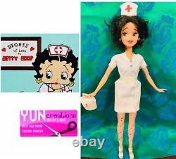 OOAK Betty Boop nurse barbie Doll Handmade Custom Collector Unique Fan Art