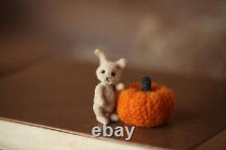 OOAK Bunny Miniature Artist Halloween Rabbit Handmade Toy Doll House KamilaKW