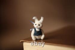 OOAK Bunny Miniature Artist Spring Bunny Handmade Toy Doll House KamilaKW