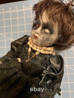 OOAK Creepy Scary Macabre Ghost Haunted Horror Artist Porcelain Doll Art Repaint