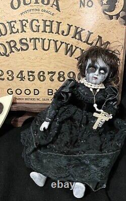 OOAK Creepy Scary Macabre Ghost Haunted Horror Artist Porcelain Doll Art Repaint