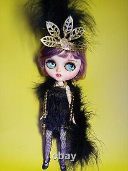 OOAK Custom Blythe Doll 1920's Style FLAPPER withOutfit & Accessories