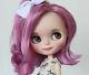 Ooak Custom Neo Tbl Factory Fake Blythe Doll Lavender Hair Happy Face Girl