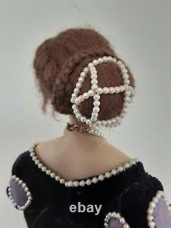 OOAK Detailed Handmade 13 Victorian Lady, Godey Lady or Pandora Type, On Stand