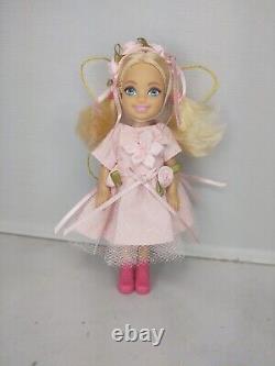 OOAK Garden Tea Party Pink Fairy costume Chelsea Barbie doll figure set LOT