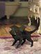 Ooak Handmade Bat Wing Black Cat Dollhouse Sculpture Realistic 112