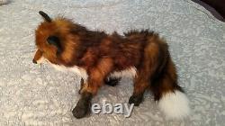 OOAK Handmade Custom Collectible Posable Jointed Plush Red Fox Soft Sculpture
