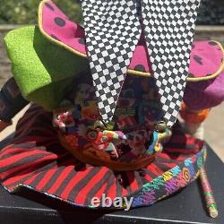 OOAK Handmade Elaborate Colorful Fabric Art Whimsical Jester Doll 20