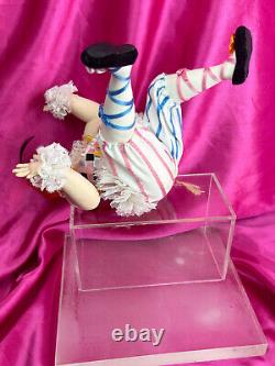 OOAK NIADA Artist Doll Robert McKinley Paper Clay Can Can Dancer Clown VERY RARE