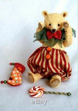 OOAK Original Hand Sewn Collectors Artist Bear Jester Clown Teddy Bear 1/1