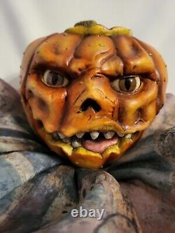 OOAK PUMPKIN Zombie Halloween Doll Handmade Artist Jon Morphystic Personalities
