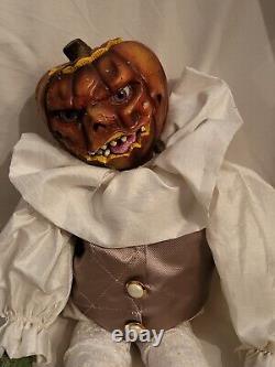 OOAK PUMPKIN Zombie Halloween Doll Handmade Artist Jon Morphystic Personalities