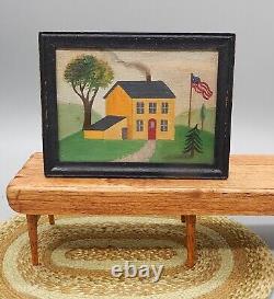 OOAK Peggy McCarty Shaker House Painting Artisan Dollhouse Miniature 112