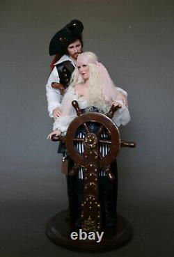 OOAK Pirate Fantasy Sculpture Art Doll by Phyllis Morrow of Pgm Sculpting