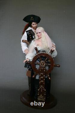 OOAK Pirate Fantasy Sculpture Art Doll by Phyllis Morrow of Pgm Sculpting